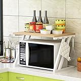 Microwelle Regal Halterung Mikrowellen Mikrowellenhalter Ablage Halter Wand Wall Gewürzregal Küchen Racks-57 * 38 * 38cm Z – Walnussfarbe