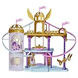 My Little Pony: A New Generation Königliche Schlossrutsche, 56 cm großes Schloss-Spielset mit 2 Seilrutschen, Princess Petals Figur