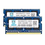 motoeagle 16GB Kit (2x8GB) DDR3L 1600 MHz SODIMM PC3 PC3L 12800S 8GB 204-Pin 2Rx8 DDR3 1600MHz Unbuffered Non-ECC 1.35V CL11 Dual Rank Notizbuch Arbeitsspeicher