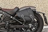 Leder Satteltasche für die Linke Seite aus Leder mit Schnellöffnungen für 2018-2022 Indian Scout Bobber, Made in Italy ENDSCUOIO