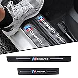 RIDGOEL 4 Stück Auto Einstiegsleisten Schutzfolie Kohlefaser Türschweller Aufkleber für Kia Sorento, Automobile Tür Schritt Platte Abdeckung Lackschutzfolie