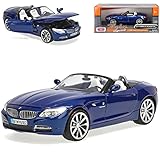 B*M*W Z4 Z 4 Roadster Blau Cabrio E89 Ab 2009 1/24 Motormax Modellauto Modell Auto