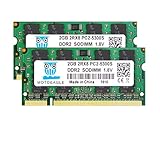 4GB (2x2GB) PC2 5300 SODIMM RAM DDR2 667MHz 2Rx8 2GB DDR2 5300s PC2 666MHz Arbeitsspeicher 200-Pin CL5 1,8V Notizbuch für iMac,Mac mini,MacBook,MacBook Pro,Intel