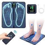 Maxee EMS Fußmassagegerät, Kabelloses Tragbares Fußmassagegerät mit Fernbedienung, 8 Modi 19 Intensitäten, TYP C Fußgesundheitsmassagegerät, Fördert die Durchblutung, Lindert Muskelschmerzen