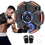snawowo Music Boxing Machine für Erwachsene - LED Licht Bluetooth Musikboxing Maschine mit Boxhandschuhen Elektronische Boxmaschine mit Musik Boxen mit 9 Geschwindigkeitsmodi und Zählmodus (Schwarz)