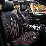 Maipula Für VW Für Volkswagen Golf 3 5 6 7 Golf3 Golf5 Golf6 Golf7 GTI Convertible Wagon Tour VAR Variant Car Sitzbezügesets Vordersitze Sitzbezüge Kunstleder Sitzschutz Auflagen Schwarz Rot