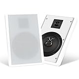 Pronomic FLS-540 WH Flatpanel Wandlautsprecher Boxen Paar (HiFi Flachlautsprecher, 2-Wege Box, 5,25"/133mm Woofer, 1,2"/30mm Tweeter, 25/50 Watt (RMS/Peak), Polklemmen-Anschluss) weiß