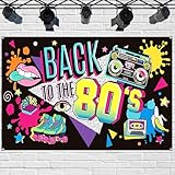 BLMHTWO 80er Jahre Deko,Deko 80er Jahre Party Back To The 80s Banner Retro Hip Hop Dekoration für Geburtstage, Bälle und Partys