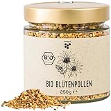 beegut Blütenpollen BIO, 250g mild süße Bienenpollen 100% BIO - natürlich und super lecker in nachhaltiger Verpackung