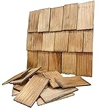 WeWi - 200 Stück Dachschindel, handgeschlagen, nussbaumfarben ca. 40 x 23 x 3 mm - für Krippen und Modellbau