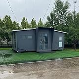 6.1 m Fertighaus kleines Haus für Erwachsene Faltcontainer Haus mit Doppelflügel Erweiterungsraum Modularer Wohnraum