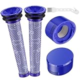Filter für Dyson V7 V8 Staubsauger Ersatzfilter Set : 2 Vorfilter 2 HEPA Nachfilter 1 Bürste – kompatibel mit Dyson V7 V8 Animal Absolute Motorhead Total Clean SV10 – DY-96566101 & 96747801