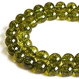 Peridot-Perlen, natürliche Edelsteinperlen, Schmucksteine, rund, lose Perlen für Schmuckherstellung, 8 mm, 45 Stück