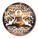 VEJO Wanddekoration/Bild Buddha mit Baum des Lebens/geschnitztes Holzbild, dekoratives Holzgeschenk/Dekoration für Wohnzimmer, Schlafzimmer
