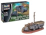 Revell Modellbausatz I Krupp Protze KFZ 69 with 3,7cm Pak I Detailreicher Level 4 Militärbausatz I 61 Teile I Maßstab 1:76 I für Kinder und Erwachsene ab 12 Jahren