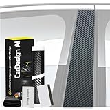 Dekor Zierleiste passend für Audi A3 8L 1996-2006 & S3/RS3 (3-Türer, Coupé): Lackschutzfolie für B- C-Säule Blende Abdeckung Links/rechts Vordertür/Hintertür (Carbon-Design)