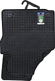 PETEX Gummimatten passend für Caddy ab 03/2004-05/2015 / Caddy Life ab 06/2004-05/2015 / Caddy IV ab 06/2015 2-5 Sitzer vorne Fußmatten schwarz 2-teilig Passform