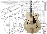 Plan of Gibson L5 Archtop E-Jazz-Gitarre, Vollmaßstabsdruck
