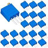 Innfeeltech 20 Stück 500 Ohm Multiturn Trimmer Potentiometer blau einstellbarer variabler Widerstand