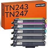 Supply Guy TN-243CMYK Toner Kompatibel mit Brother TN-247 für Brother MFC-L3750 CDW, MFC-L3770 CDW, DCP-L3550 CDW, MFC-L3710 CW, HL-L3210 CW, HL-L3270 CDW, HL-L3230 CDW Multipack 5 Toner