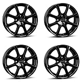 4x Borbet Felgen LV4 6.5x15 ET40 4x100 black glossy kompatibel mit Opel Adam Agila Astra Corsa Karl Meriva