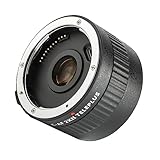 VILTROX C-AF 2X II Teleplus 2X Telekonverter Autofokus 2.0X Teleobjektiv-Konverter für Canon EF Mount Super Tele-Objektiv 135 mm f/2L,70-200 mm,100-400 mm und DSLR-Kamera 5DII 80D,Schwarz