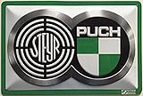 Deko7 Blechschild 30 x 20 cm Steyr Puch Doppel Logo