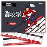 Stadt Land Eishockey by snaPmee - Geschenk für Spieler, Trainer & Fans - Quiz Spiel - 50 Blatt Din-A4