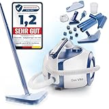 Primavella Dampfreiniger (Don Vito) - Leistungsstarker Steam Cleaner für Boden, Polstermöbel & Bad – Reiniger Dampf mit 3,5 Bar - 16x Zubehör für Fugen & Sofa – Vielseitige Dampfmaschine