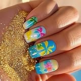 24 Stcs Square Stick Auf Nägeln Glänzend Abdeckt Fehlpresse Auf Maniküren Supplies Für Frau