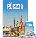 Besuchen Sie Russland-Puzzle für Erwachsene, 1000 Teile, anspruchsvolles Spiel und Familienspiel, ganze Familie, 38x26cm