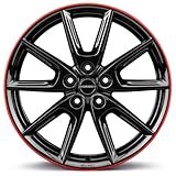 4x Borbet Felgen LX19 8.0x19 ET50 5x112 black glossy rim red kompatibel mit BMW 1 2 iX1 iX2 X1 X2