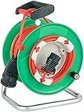 Brennenstuhl Garant G IP44 Gartenkabeltrommel (Kabeltrommel für Rasenmäher mit 23+2m Kabel in rot, Spezialkunststoff, vorübergehende und zeitlich begrenzte Verwendung im Freien, Made in Germany)