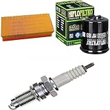 Luftfilter Ölfilter Zündkerze für GTX 125 4T Super Hexagon Baujahr 2002-2003 Servicekit Wartungskit