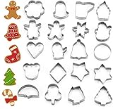 20er Ausstechform Set - für Backen Weihnachten & XMAS - Steckform & Keksausstecher & Plätzchenausstecher & Ausstecher (20x)