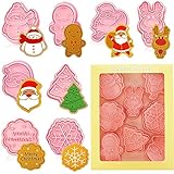 Ausstechförmchen Weihnachten, 8 Stück Keksausstecher Weihnachten, Plätzchenausstecher Weihnachten Kinder, Ausstecher Ausstechformen Weihnachten für Kekse und Fondant, Kinder Backen Küche Zubehör