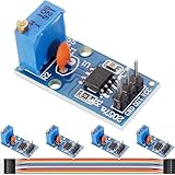 DAOKAI NE555 Impulsgenerator 5-12V DC Einstellbares Frequenzmodul Einkanal-Signalausgang Rechteckwellen Pulsgenerator Signalgenerator,für MCU-Lernen(5 Stück)