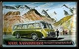 Buddel-Bini Versand Blechschild Autobus Kässbohrer ULM Bus Nostalgieschild