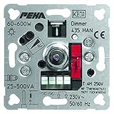 peha Phasenanschnittdimmer D 435 HAN o.A. 60-600W Elektronische Geräte/Lichtmanagement Dimmer 4010105209716
