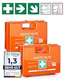 2x Erste Hilfe Kasten mit Inhalt nach neuer DIN 13157:2021 I Inkl. praktischer Wandhalterung, 5x Aufkleber & Plombe I Erste Hilfe Koffer für Betriebe, Einrichtungen & Zuhause