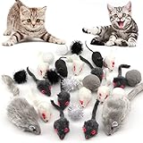 PietyPet 26 Stück Katzenspielzeug Maus Katzen Spielzeug Mouse und Katzenspielzeug Ball katzenbälle Bälle Spielzeugmäuse Katzenspielzeug Mäuse für Katzen Kitten