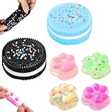 GWAWG 2 Stück Biscuit Stress Relief Toy und 4 x Squishy Spielzeug Mini Katzenpfoten, Soft Squeeze Biscuit Toys, Montessori Sensorisches Quetschspielzeug für Autismus Spielzubehör