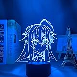 3D Anime Night Light Highschool Dxd Led-Licht Für Dekoration Geburtstagsgeschenk Manga Nachtlampe Rias Gremory High School Dxd-16 Farben, Touch-Steuerung und Fernbedienung