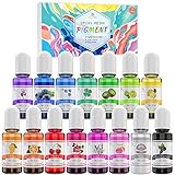 Epoxidharz Farbe - 15 Farben Flüssiger Epoxidharz Pigment Farbstoff für Epoxy Resin Kunst, Handwerk Machen - Konzentrierte Epoxidharz Farben für Kunstharz, Harz Gießen, DIY Kunsthandwerk - je 10ml