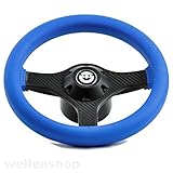wellenshop Steuerrad Kunststoff wetterfest Riviera Bootslenkrad mit Universalkonus Nabe Bootssteuerrad Blau Lenkrad Steuerrad Boot Schiff Schiffssteuerrad Yacht Motorboot