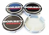 4X Original Borbet Nabendeckel | Felgendeckel | Nabenkappe Schwarz Glanz Silber Rot Center Cap Deckel NEU! 56mm