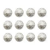 30 Stück Vintage Antik Metall Blazer Knöpfe mit Schaft äntel Knöpfe Jacke Hemd Anzug Hosen Runde für DIY Handwerk 25 mm (Silber)