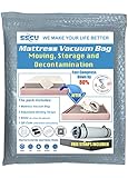 SSEU – Vakuumbeutel für Matratze mit auslaufsicherem Universal-Turboventil. Zum Schützen, Lagern, Transportieren und Dekontaminieren von Matratzen. Misst 130 x 250 cm