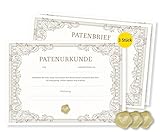 Frank Paperman® | 3x Patenurkunde und Patenbrief für Taufpaten | Klassich | Set Urkunden zur Taufe | Geschenk für Patentante und Patenonkel | Taufbrief Patenkind
