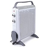 Duronic HV180 Elektroheizkörper | Energiesparende Heizung mit Thermostat | Portabeler Konvektor mit Tragegriff | Heizgerät mit 2 Stufen | 1800 Watt Heizkörper mit Überhitzungsschutz | Wärmewellen